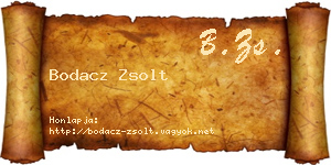 Bodacz Zsolt névjegykártya